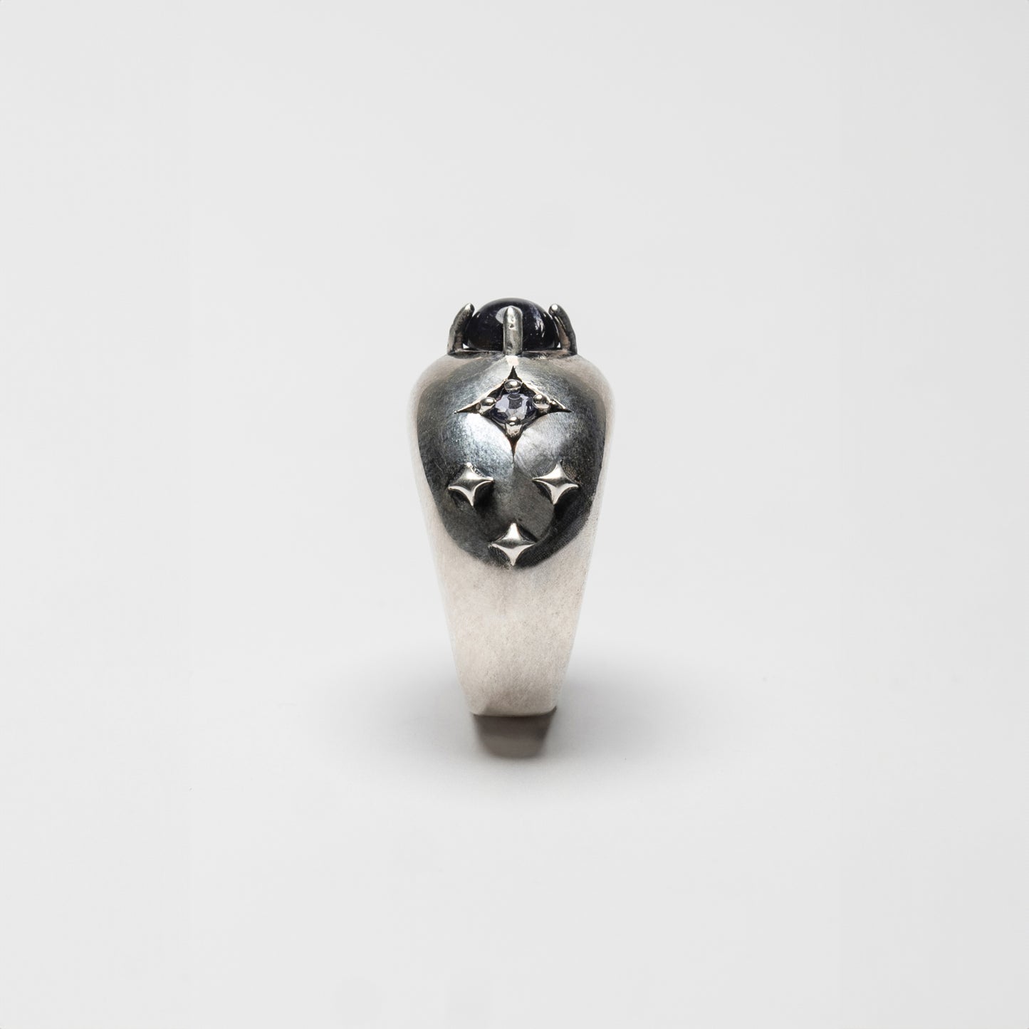 STARDUST - silver ring with iolite stone
