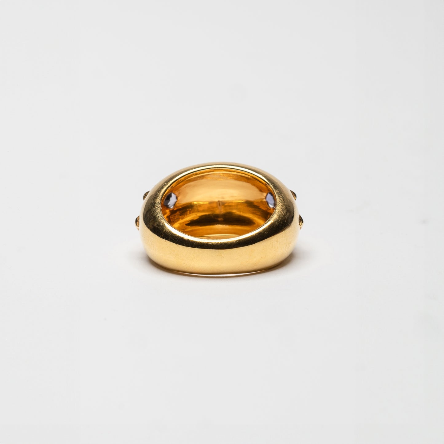 STARDUST - gold ring with iolite stone