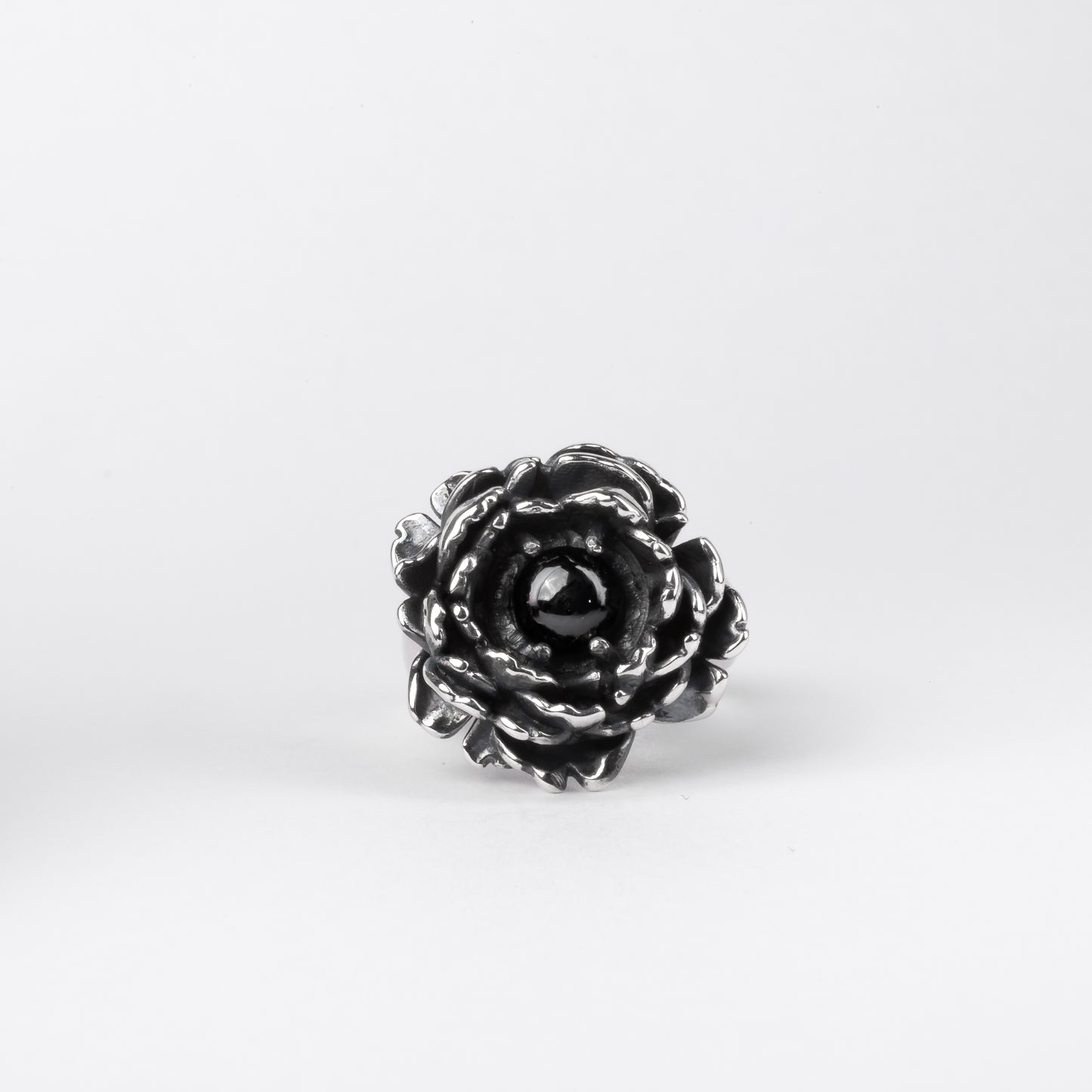 PEONY - peony ring with onyx stone