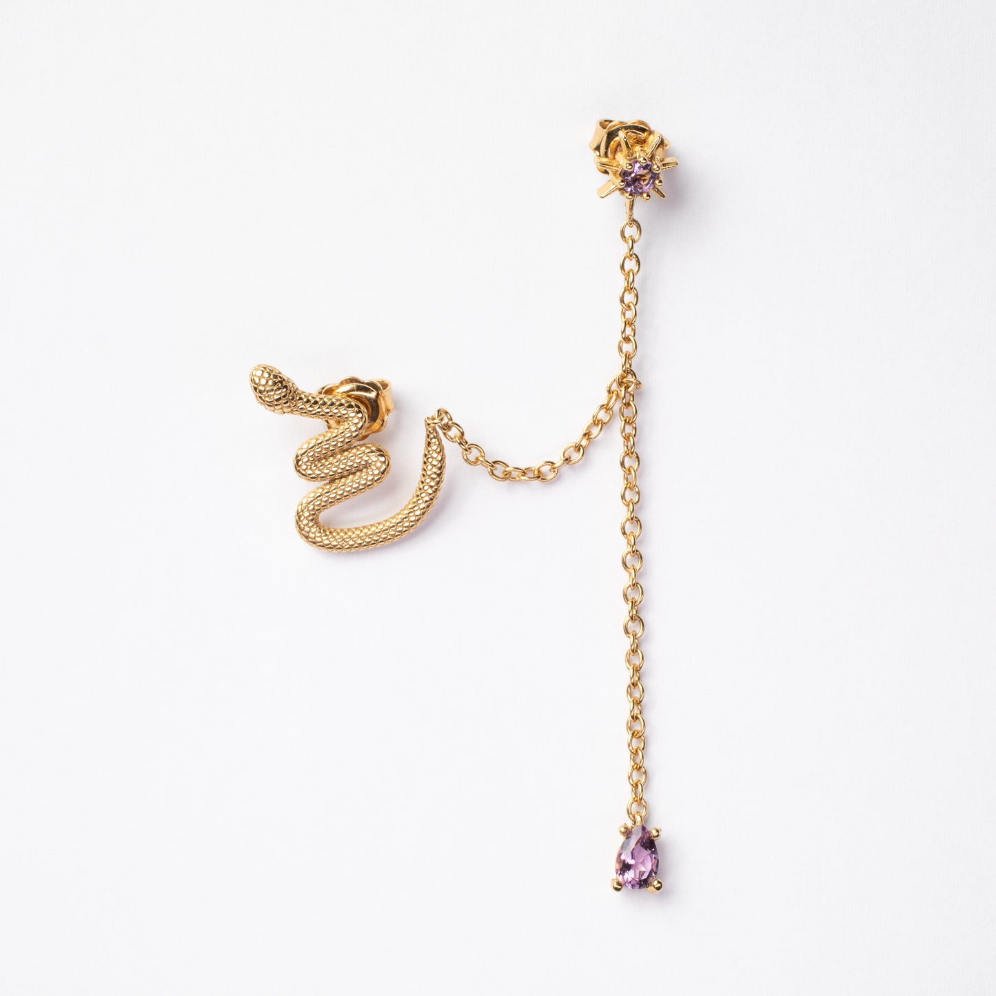 Orecchini Catenella in oro giallo con design sottile e pendente – gioielli artigianali eleganti firmati Aduna Jewels