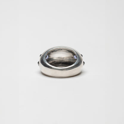 STARDUST - silver ring with iolite stone