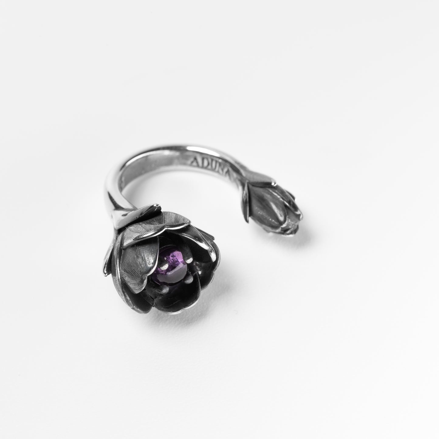 Tulip - Tulip ring with amethyst stone